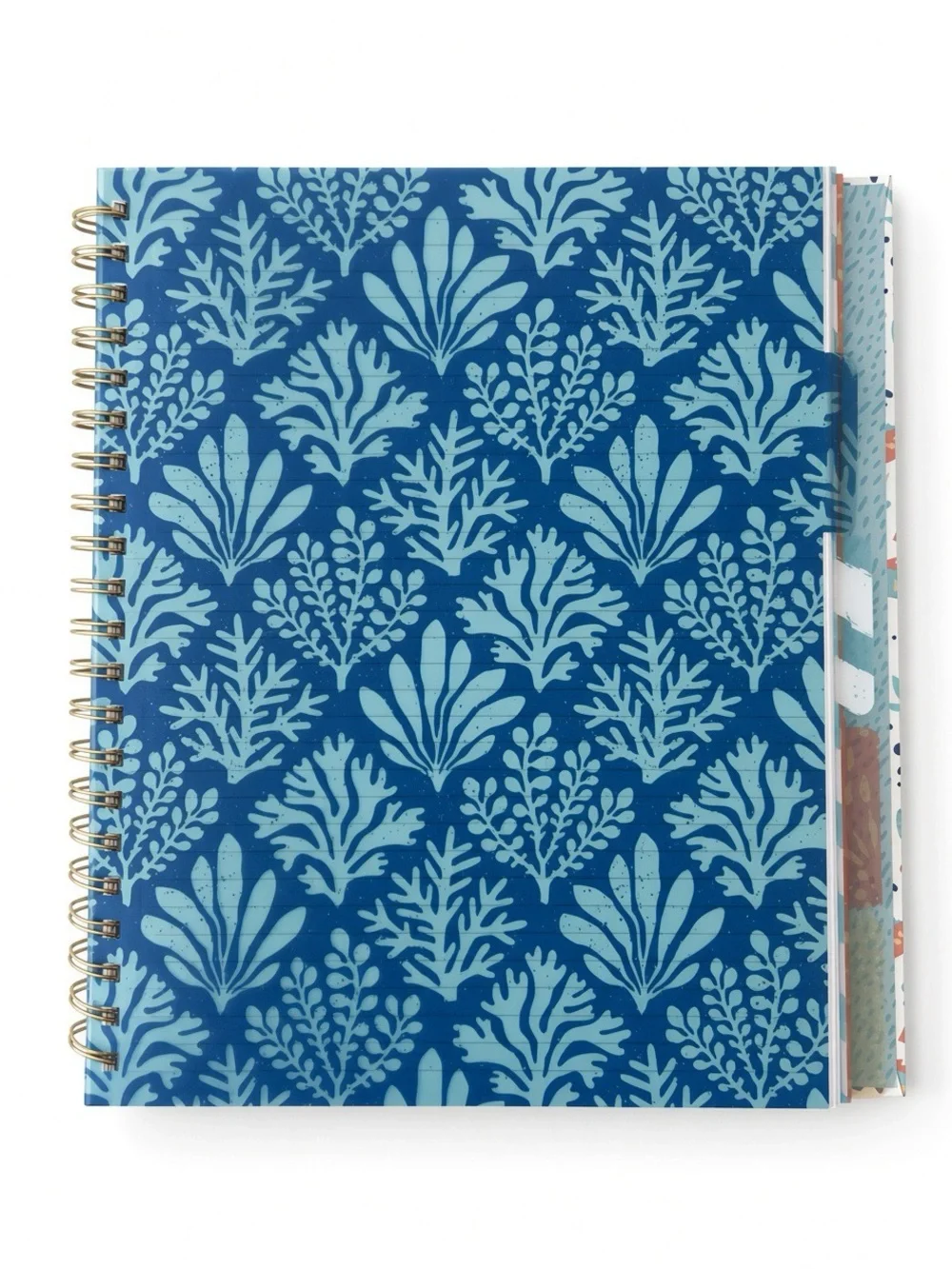 James Burke 5 Subject Ocean Coral Notebook Spiral 9.25x11 +Stickers NEW